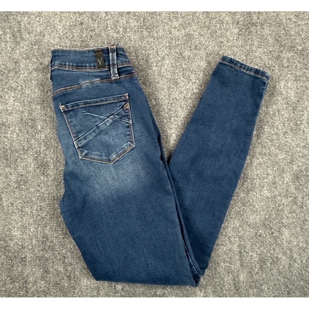 YMI Flex Womens High Rise Skinny Jeans Medium Wash Denim Pants Size 3/26